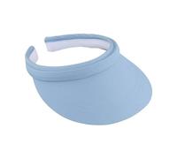 fiebig Visor | Schattenspender für das Gesicht | Clipvisor in One Size | In vielen Farben aus 100% Baumwolle | Sommerkappe mit Frotteeband Innenfutter | Sonnenschutz Schirmcap (hellblau)