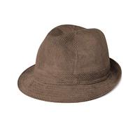 fiebig Westminster Cordhut | Trilby für Damen & Herren aus Baumwolle | Viele Farben und Größen | Fedora mit Kordgarnitur, Innenband & Mesh-Futter (56-M, Braun)