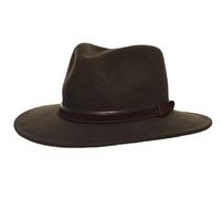 fiebig Wollfilzhut Traveller uni waterproof und crushable olive green Größe 57