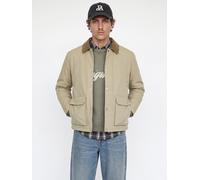 Fieldjacket JACK & JONES "JORNORREBRO PADDED BARN JACKET SN", Herren, Gr. S, beige (crockery), Web, Obermaterial: 100% Polyester, unifarben, normal, ohne Ausschnitt, Bündchen mit Druckknopf, Jacken, K