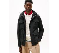 Fieldjacket TOMMY HILFIGER "LW PACKABLE", Herren, Gr. M, schwarz, Web, Obermaterial: 100% Polyester, normal, Manschette, Jacken, im Kragen verstaubare Kapuze, normale Passform (90684500-M) schwarz