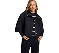 Fieldjacket ZERO "Damen mit Stehkragen", Damen, Gr. 44, deep sky, Web, Obermaterial: 55% Baumwolle, 45% Polyester; Futter: 100% Polyester, unifarben, figurbetont, Bündchen krempelbar, Jacken (32633817