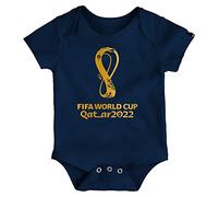 FIFA Unisex Baby Offizieller World Cup 2022 Logo Body Babystrampler, Navy, 3/6 M