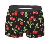 fifbird boxershorts, herren, atmungsaktiv, weich, leicht, elastisch, unterwäsche herren, Rote Kirsche, XL