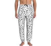 fifbird Dalmatiner Print Sweatpants Herren Atmungsaktiv Baggy Hose Strapazierfähige Jogginghose 3XL, Dalmatiner-Aufdruck, 31-35