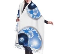 fifbird Gay Pride Schal mit Fransen für Damen, warmer großer Winterschal, großer langer Schal, modischer Kaschmir-Schal, Yin Yang World, One size