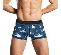 fifbird Helikopter-Silhouetten, lustige Herren-Boxershorts, weiche Unterwäsche, bedruckte Unterhose, Shorts, Siehe Abbildung, XL