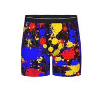 fifbird Herren Boxer Glow in Dark Splatter Neon Long Tretch Slip Shorts Unterwäsche für Männer, Leuchtet im Dunkeln, XXL