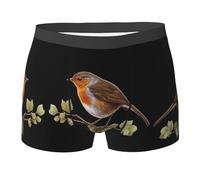fifbird Herren Boxer Little Robin Slip - geeignet für Business, Sport und Freizeit, mehrere Unterwäsche mit elastischem Gürtel, Schwarz , S