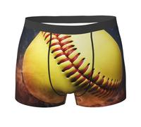 fifbird Herren-Boxer-Softball-Slip, feuchtigkeitsableitend, atmungsaktiv, Stretch, ohne Etikett, Unterhose mit elastischem Gürtel, Schwarz , XXL