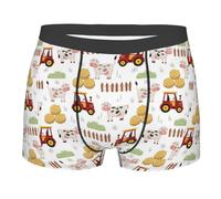 fifbird Herren Boxer Traktor Bauernhof Komfort Stretch Bund Slip Shorts Unterwäsche für Männer, mehrfarbig, M