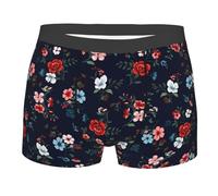 fifbird Herren Boxer Vintage Rose Slip für Unterwäsche Unterhose mit elastischem Gürtel, mehrfarbig, L