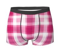 fifbird Herren-Boxershorts, atmungsaktiv, für Karomuster, weich, Unterhose mit elastischem Gürtel, Schwarz , S