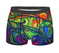 fifbird Herren-Boxershorts, atmungsaktiv, weich, leicht, Stretch, Unterwäsche für Herren, Pride Rainbow, M