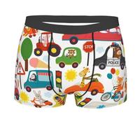 fifbird Herren-Boxershorts, atmungsaktiv, weich, leicht, Stretch, Unterwäsche für Herren, Transportiert mit Anim, L