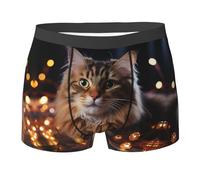 fifbird Herren-Boxershorts, atmungsaktiv, zum Aufhängen, bequem, weich, Unterhose mit elastischem Gürtel, Schwarz , XXL