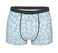 fifbird Herren-Boxershorts, Blumenmuster, Gänseblümchen, Unterhose mit elastischem Gürtel, mehrfarbig, L