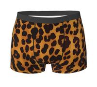 fifbird Herren-Boxershorts, cooler Geparden-Leoparden-Slip, kein Eingriff für Feuchtigkeitstransport, Stretchhose, Unterwäsche, Unterhose mit elastischem Gürtel, Schwarz , L