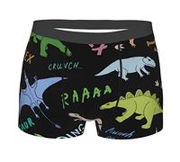 fifbird Herren-Boxershorts, Dino-Muster, niedliches Cartoon-Slip, Shorts, Unterwäsche für Herren, mehrfarbig, L