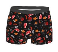 fifbird Herren-Boxershorts, Grillunterhose mit elastischem Gürtel, mehrfarbig, S
