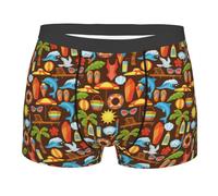 fifbird Herren-Boxershorts, niedlicher Strand-Delfin-Slip für Unterwäsche, Unterhose mit elastischem Gürtel, mehrfarbig, L