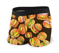 fifbird Herren-Boxershorts, schmackhaft, Burger, gegrilltes Rindfleisch, mit Beutel, Slips, Schwarz , L