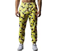 fifbird Herren-Jogginghose, lustig, 80er-Jahre-Splash, sportliche Jogger-Hose, elastische Taille, Freizeithose, Größe XL, Ente Gelb, L