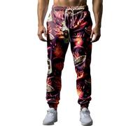 fifbird Herren-Jogginghose, lustig, 80er-Jahre-Splash, sportliche Jogger-Hose, elastische Taille, Freizeithose, Größe XL, L