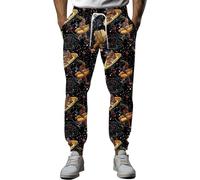 fifbird Herren-Jogginghose, lustig, 80er-Jahre-Splash, sportliche Jogger-Hose, elastische Taille, Freizeithose, Größe XL, XL