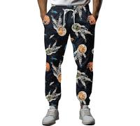 fifbird Herren-Jogginghose, lustig, 80er-Jahre-Splash, sportliche Jogger-Hose, elastischer Bund, Freizeithose, Größe XL, L