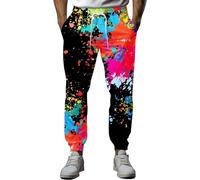 fifbird Herren-Sweathose, lustig, 80er-Jahre-Stil, sportliche Jogginghose, elastische Taille, Freizeithose, Größe XL, XXL