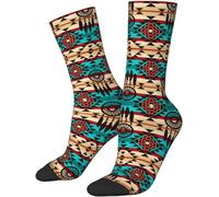 fifbird Indianersocken Lustige Strümpfe Socken Geschenke Neuheit Socken für Damen Herren Einheitsgröße, Indianer_V10, One size