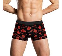 fifbird Lustige Herren-Boxershorts, Motiv: Kanada-Flagge, Ahorn, weiche Unterwäsche, bedruckte Unterhose, Shorts, Siehe Abbildung, M