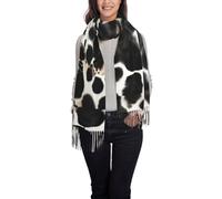 fifbird Modischer Damenschal mit Cupcake-Muster, weich, elegant, lang, für Frühling, Herbst, Winter, Kuhfell-Aufdruck, One size