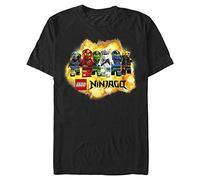 Fifth Sun Herren Lego Ninjago Ninja Explosion Young Men's Short Sleeve Tee T-Shirt, Schwarz, 3XL