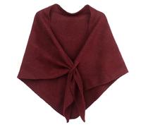 Figarge Pashmina Shawl Wraps Damen Dreiecksschal Schultertuch aus Wollmischung, Poncho Elegant Cape Wickelcardigan Loop, Damen Schal Elegant für Fest Abendkleid Alltag, Wintergeschenk(Rot)