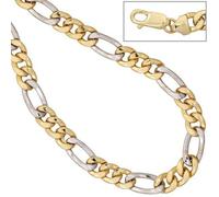 Figarokette 333 Gelbgold Weißgold bicolor 45 cm Gold Kette Halskette Goldkette