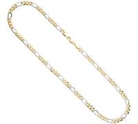 Figarokette 333 Gelbgold Weißgold bicolor 45 cm Gold Kette Halskette Goldkette
