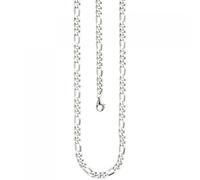 Figarokette 925 Silber diamantiert 60 cm Kette Halskette Silberkette Karabiner