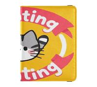 Fighting Cartoon Cute Cat Leather Decorative Passport and Imaccine Card Holder Combo Impfkartenhalter Abdeckung Combo Reisepasshülle Wasserdicht, Süße Katze, 1 size