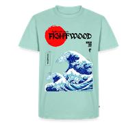 Fightwood® Fightwithstyle Big Waves Premium T-Shirt für Männer - Nachhaltig & Fair - Mint / 3XL