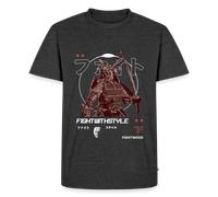 Fightwood Samurai Premium T-Shirt - Nachhaltig, Bequem & Stylisch - Anthrazit meliert / S