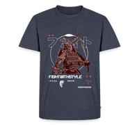 Fightwood Samurai Premium T-Shirt - Nachhaltig, Bequem & Stylisch - Jeansblau / 3XL