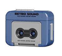 Figur Schlüsselanhänger Keychain Retro Recorder Keychain Cassette Player For Music Playback Portable Keychain Pendant Decorative Tape Player Keychain Recorder Sandmännchen (Blue, One Size)