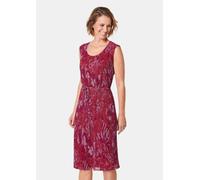 Abendkleid GOLDNER "Figur umspielendes Kleid mit feinen Glanzgarnen", Damen, Gr. 46, N-Gr, bunt (pink, mandarine, geblümt), Obermaterial: 55% Polyester PES. 45% metallisierte Fasern MTF., Sonstiges, K
