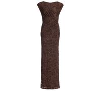 SWING - Abendkleid aus besticktem Mesh chocolate brown - Gr. - 34