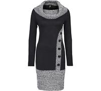 Figurbetontes Strickkleid mit Schalkragen 36/38 (S)