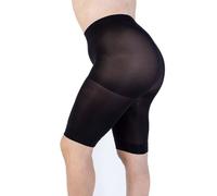 Figurenformend Radlerhose Damen Große Größen, Anti Chafing Shorts 90 Deniers, Übergrößen Miederhose, Hoch Tailliert, Bequem und Atmungsaktiv Shapewear - Made in Ital (Black, 7)