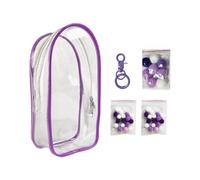 Figures Display Case Pouch - Small Dolls Pouch, Clear Key Chain Pouch | Small Doll Key Chain Figure Display Bag, Waterproof Doll Walking Bag, Doll Display Case with Balls for Cartoon Dolls