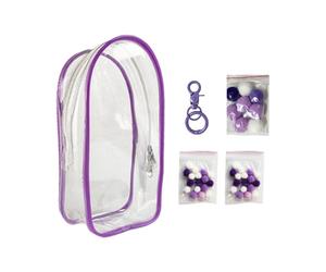 Figures Display Case Pouch - Small Dolls Pouch, Clear Key Chain Pouch | Small Doll Key Chain Figure Display Bag, Waterproof Doll Walking Bag, Doll Display Case with Balls for Cartoon Dolls